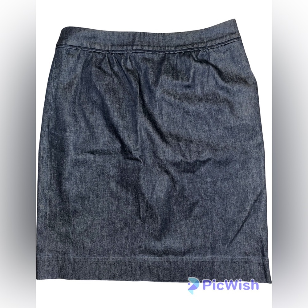 Boden navy blue denim Jean maxi skirt 8